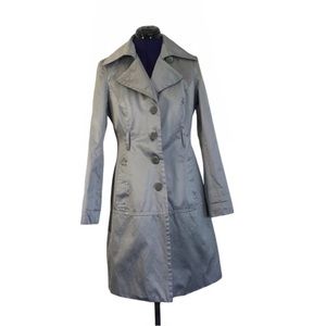 Sugarfly Silver Gray Trench Coat Jacket